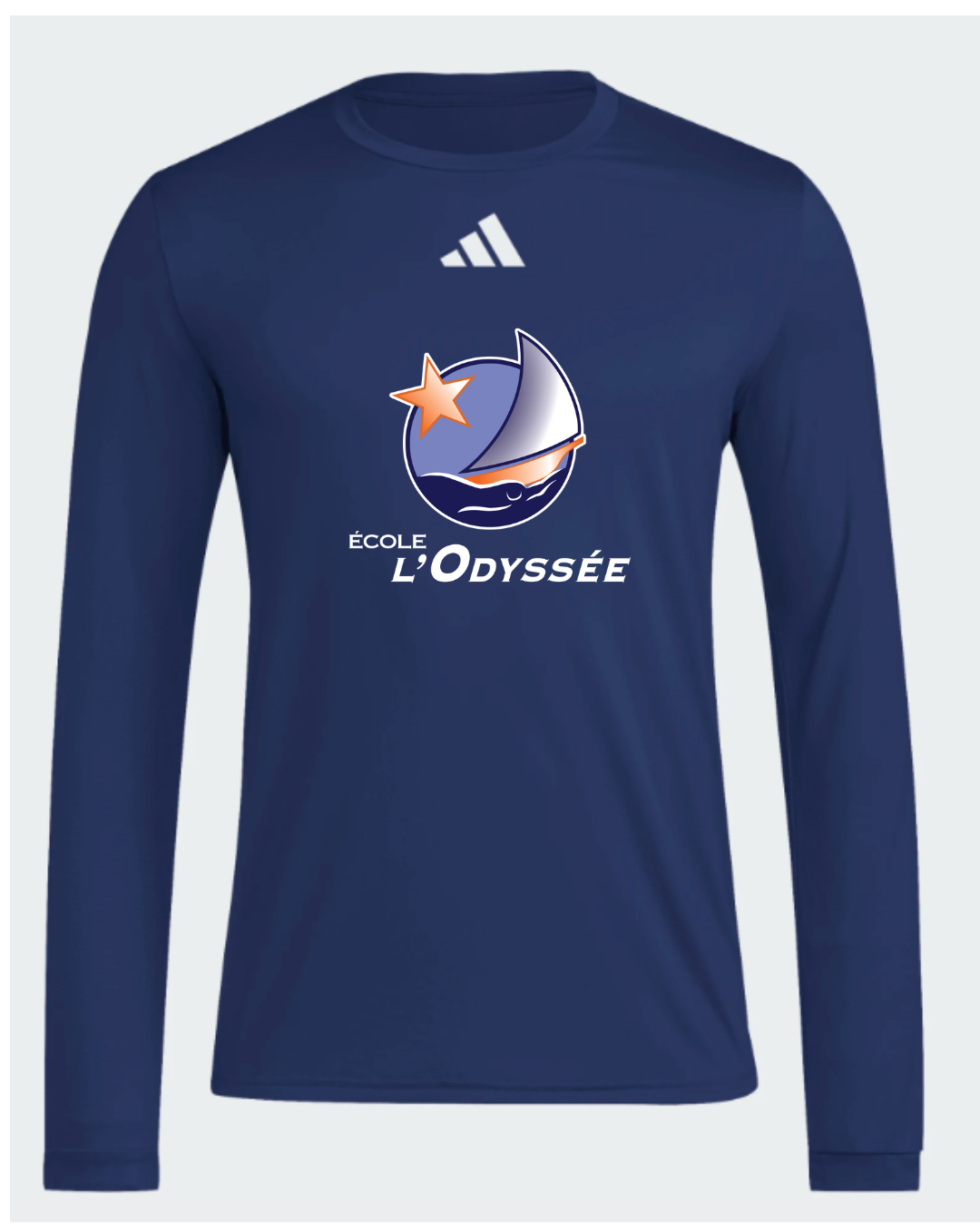 Men's adidas Long Sleeve Pre Game Tee - École