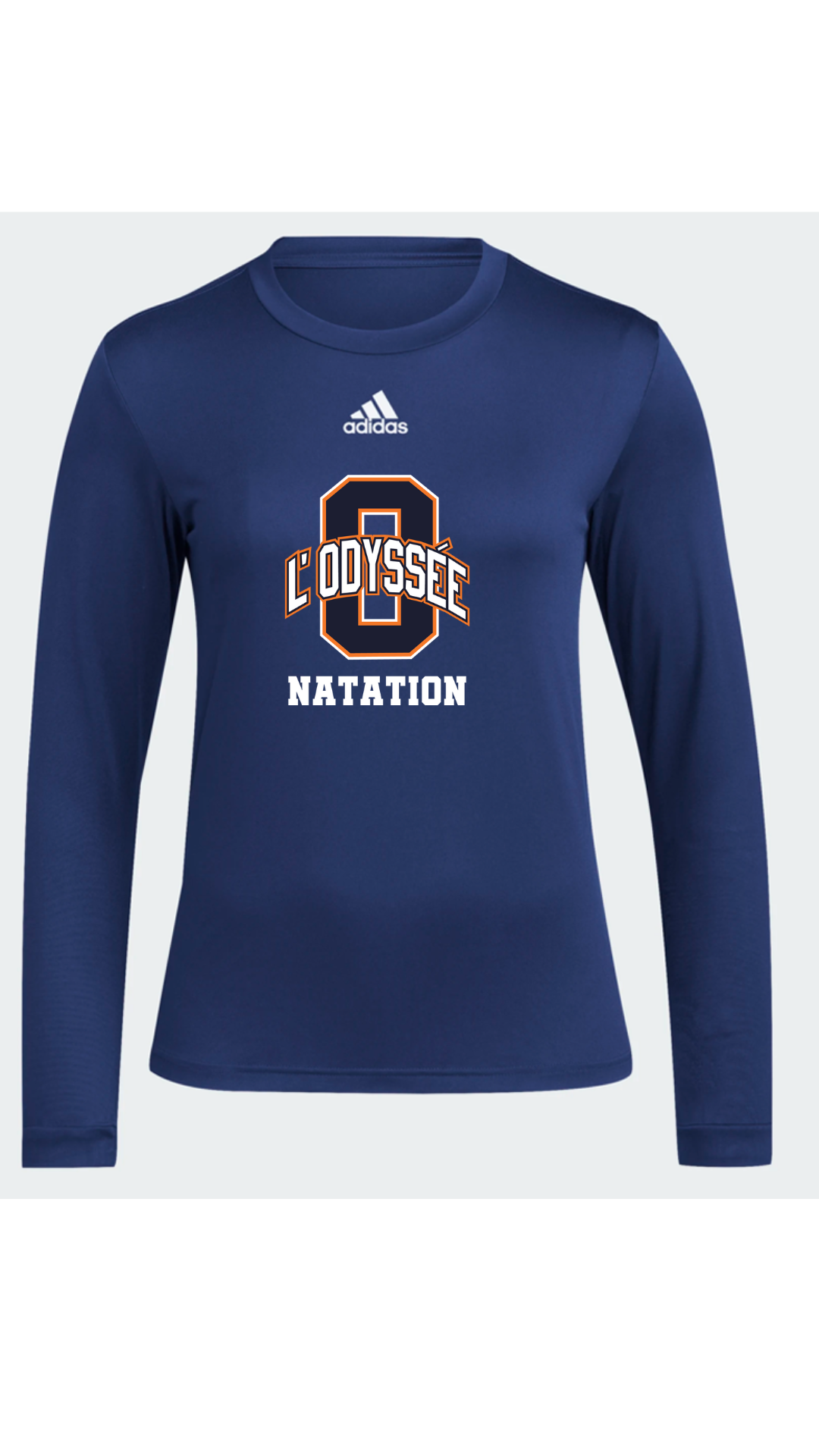 Women's adidas Long Sleeve Pre Game Tee - Natation